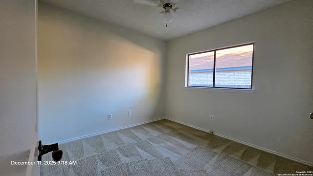 an empty room with a window