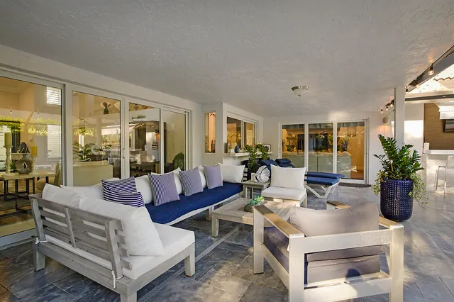 a view of a house with entertaining space