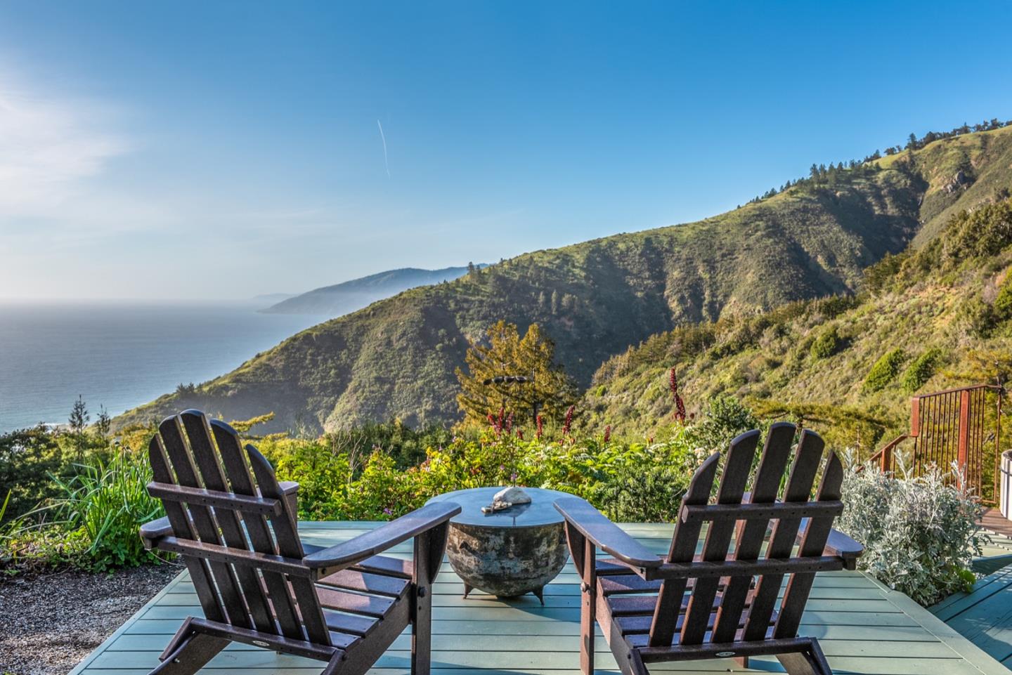 29141 Plasket Ridge Road Big Sur, CA 93920 - Photo 39 of 48 a view of a chairs and table on the terrace