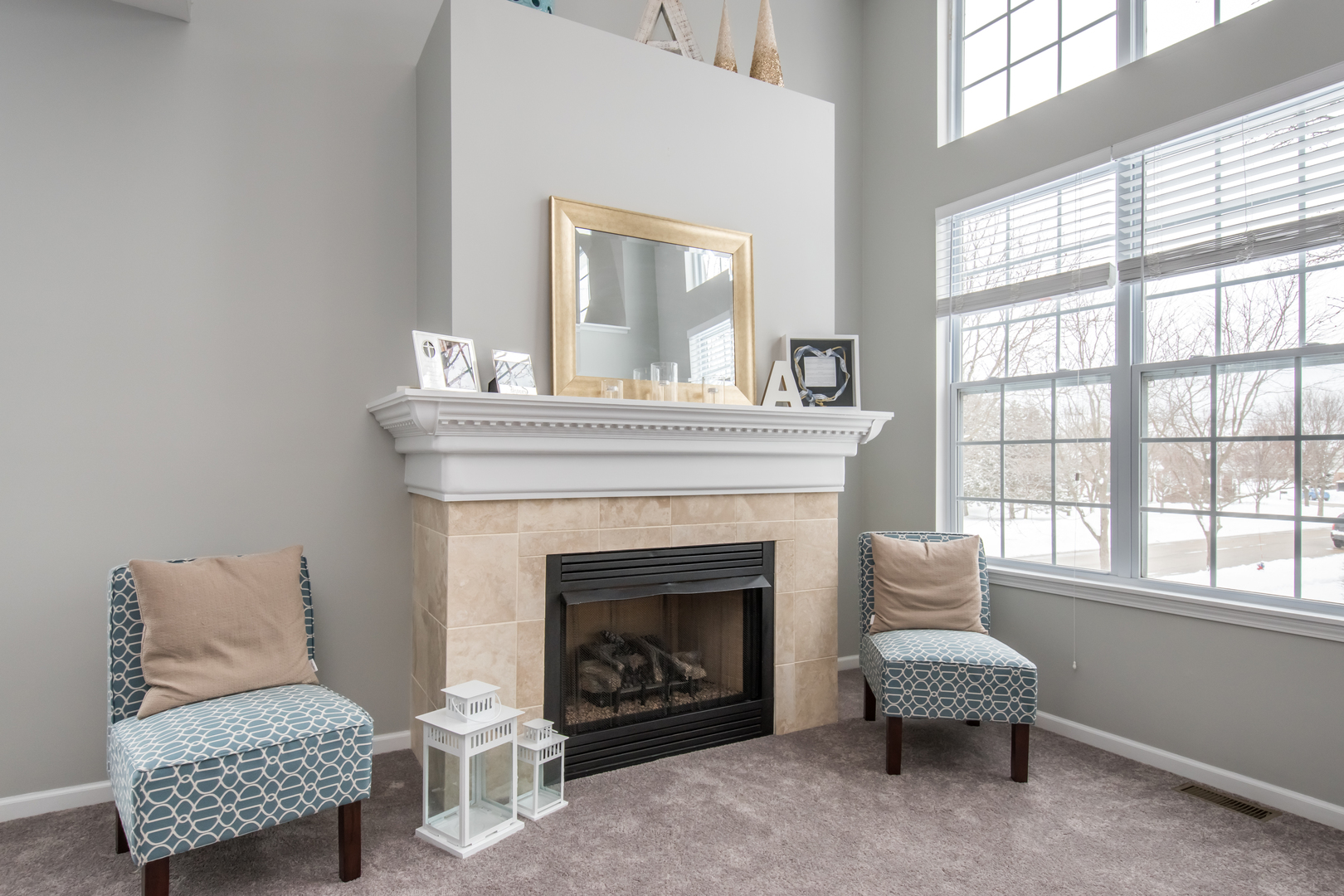 717 Pheasant Trail St. Charles, IL 60174 - Photo 18 of 32 a living room with furniture and a fireplace