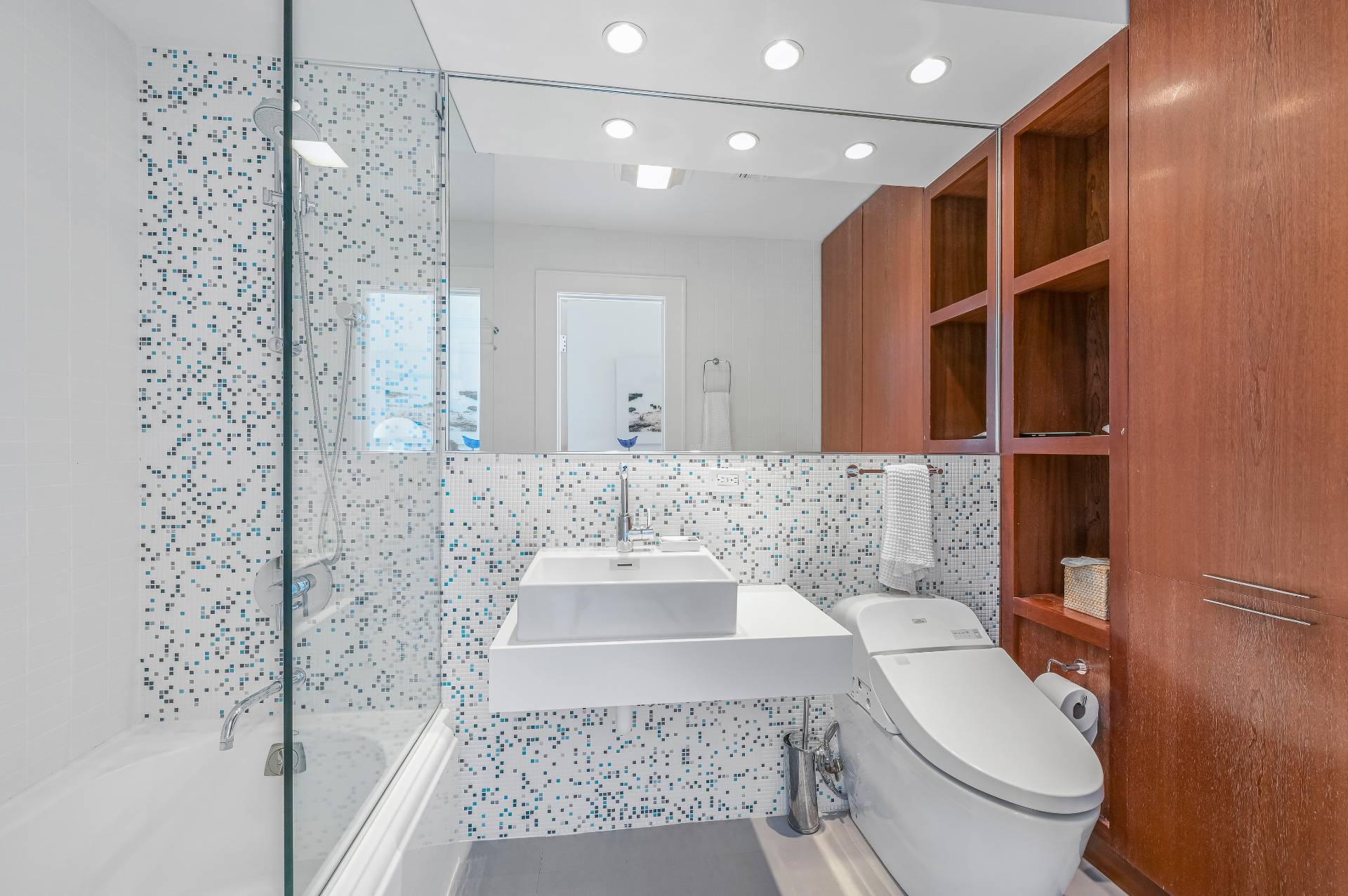 Undisclosed Address Bridgehampton, NY 11932 - Photo 28 of 35 a bathroom with a sink a toilet and shower