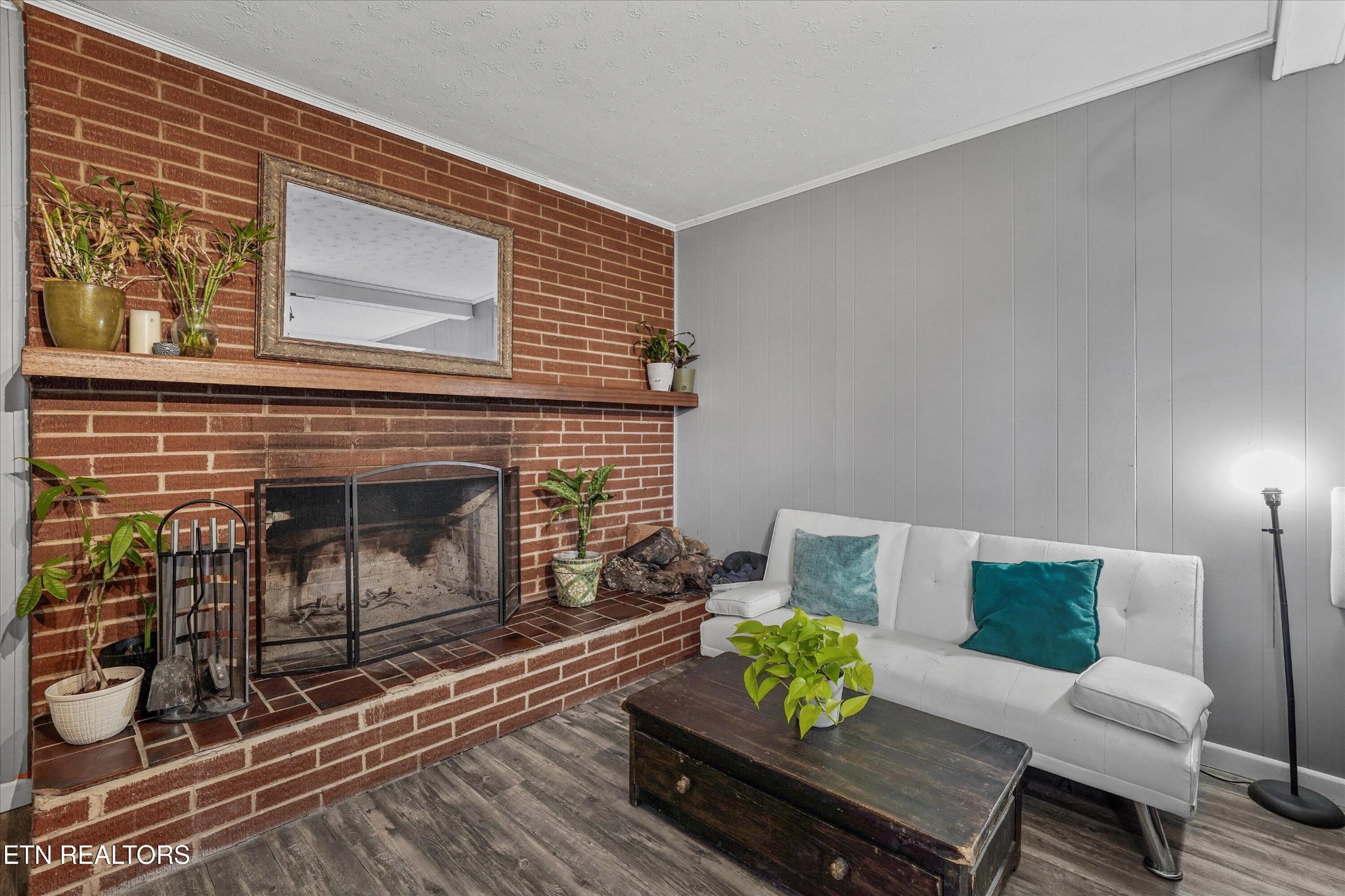 225 West Ford Valley Road Knoxville, TN 37920 - Photo 11 of 24 a living room with furniture and a fireplace