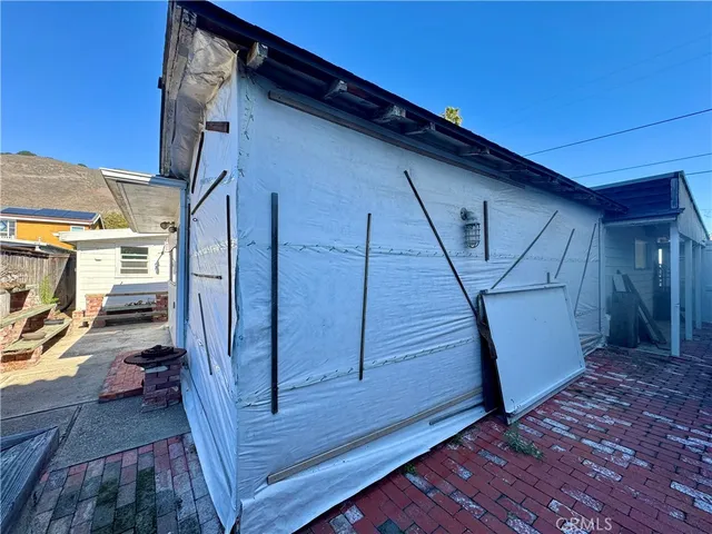 a view of a pathway of a patio