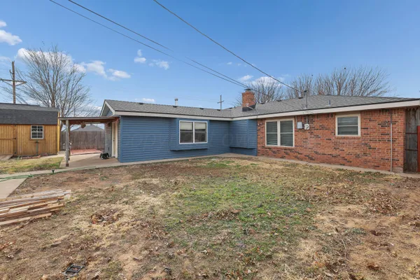 a backyard of a house