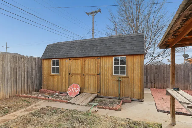 a backyard of a house