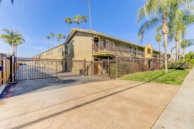 a view of a house with a patio
