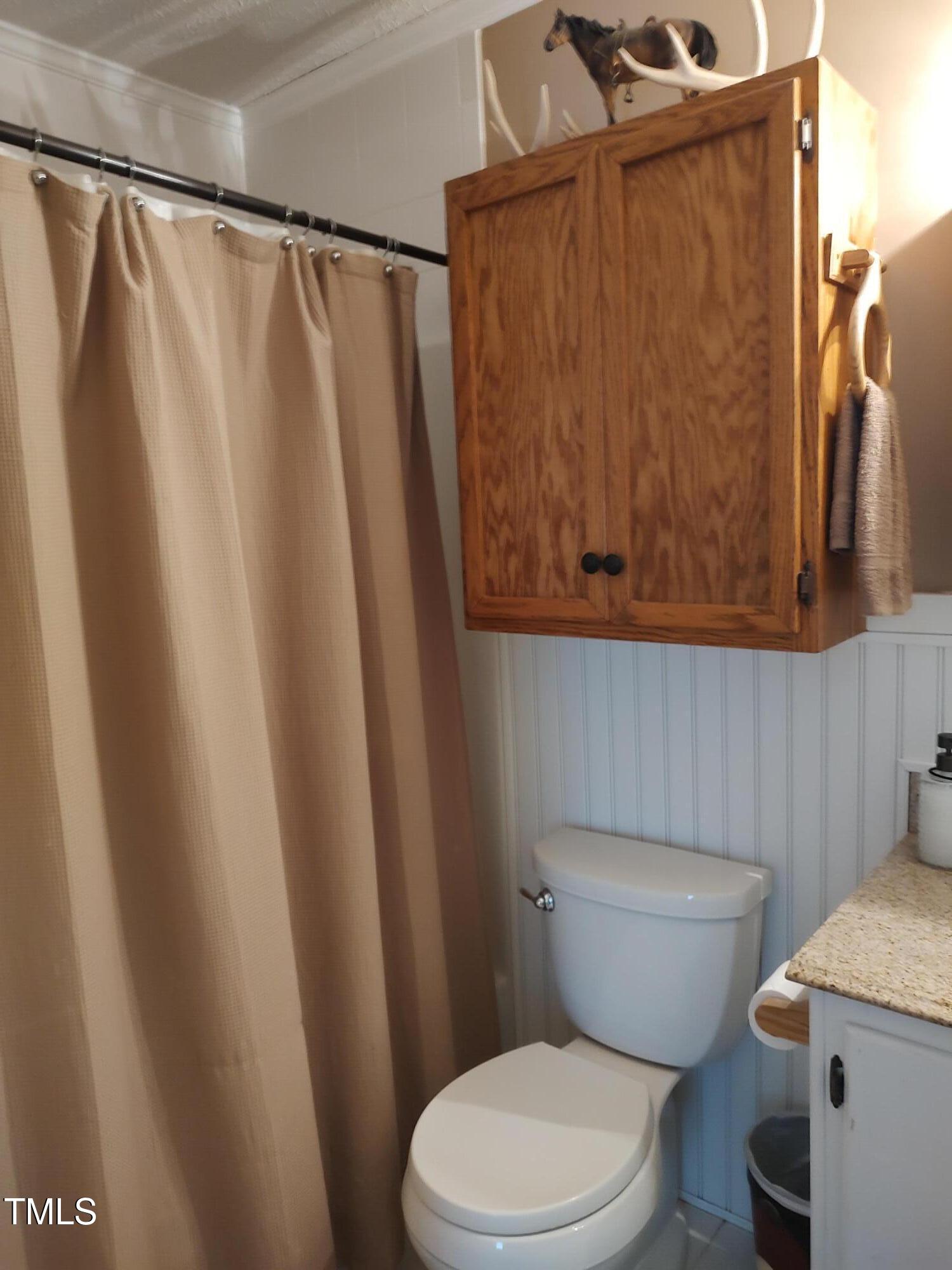 7027 Old 421 Road Julian, NC 27283 - Photo 56 of 72 a white toilet sitting next to a shower curtain