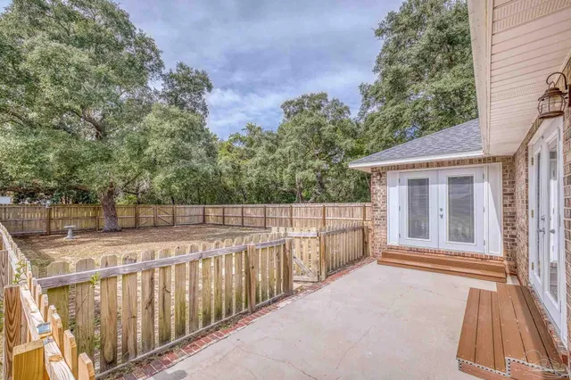 a backyard of a house