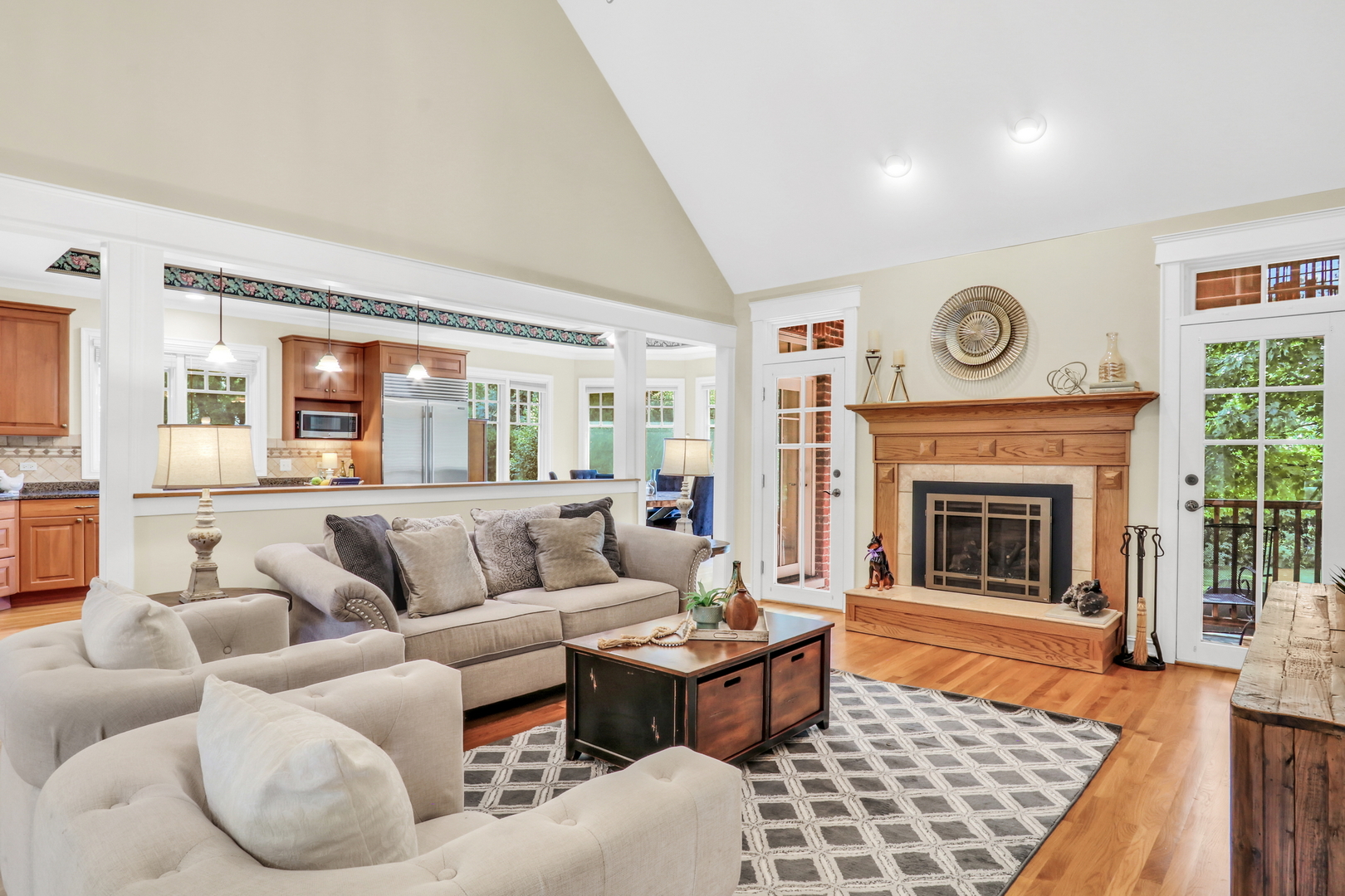 5684 Wolf Road Western Springs, IL 60558 - Photo 13 of 51 a living room with furniture and a fireplace