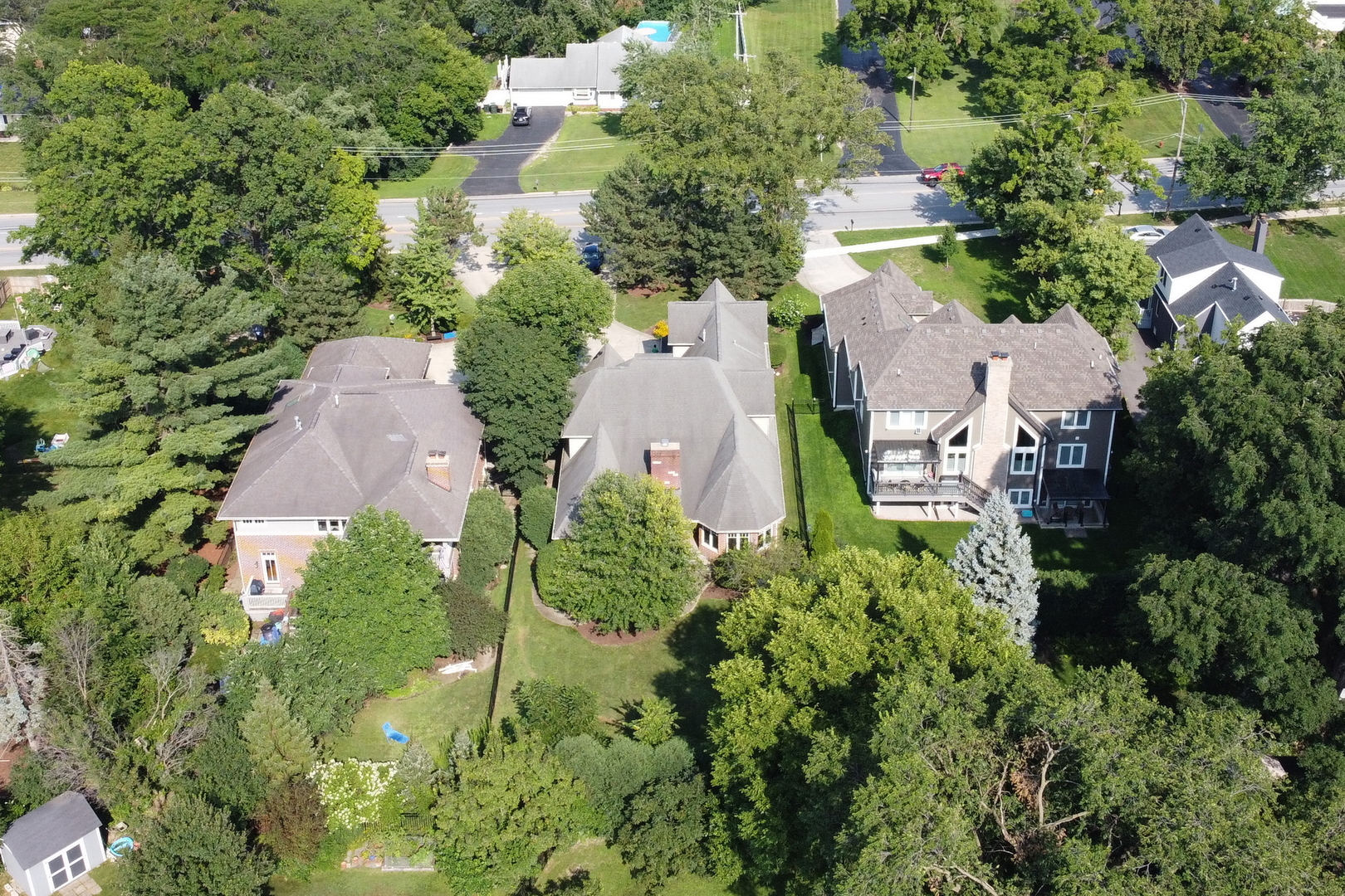 5684 Wolf Road Western Springs, IL 60558 - Photo 48 of 51 an aerial view of residential house with outdoor space and trees all around