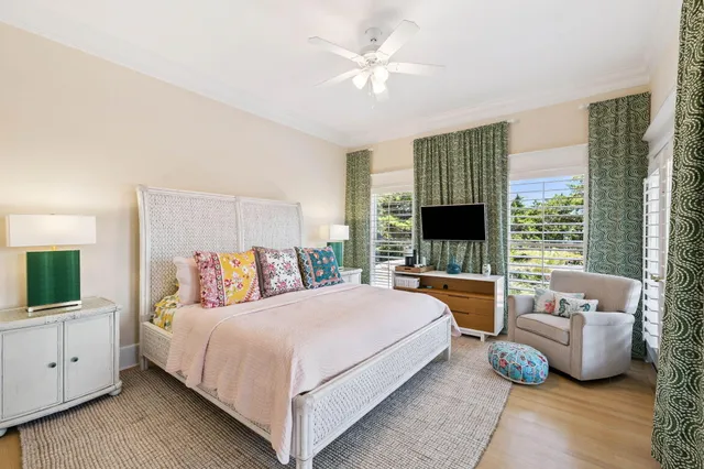 a bathroom with a shower curtain and a sink