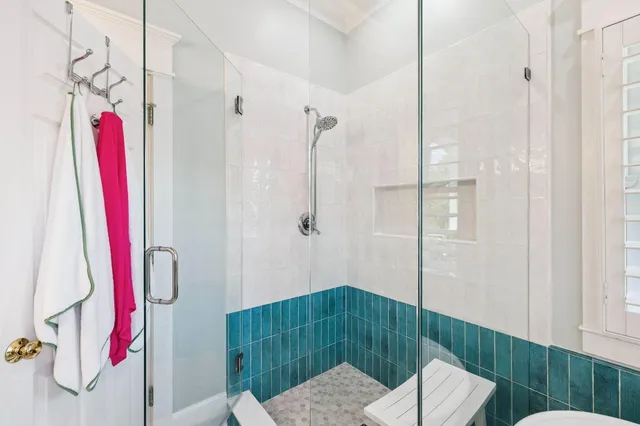 a view of balcony with a potted plant