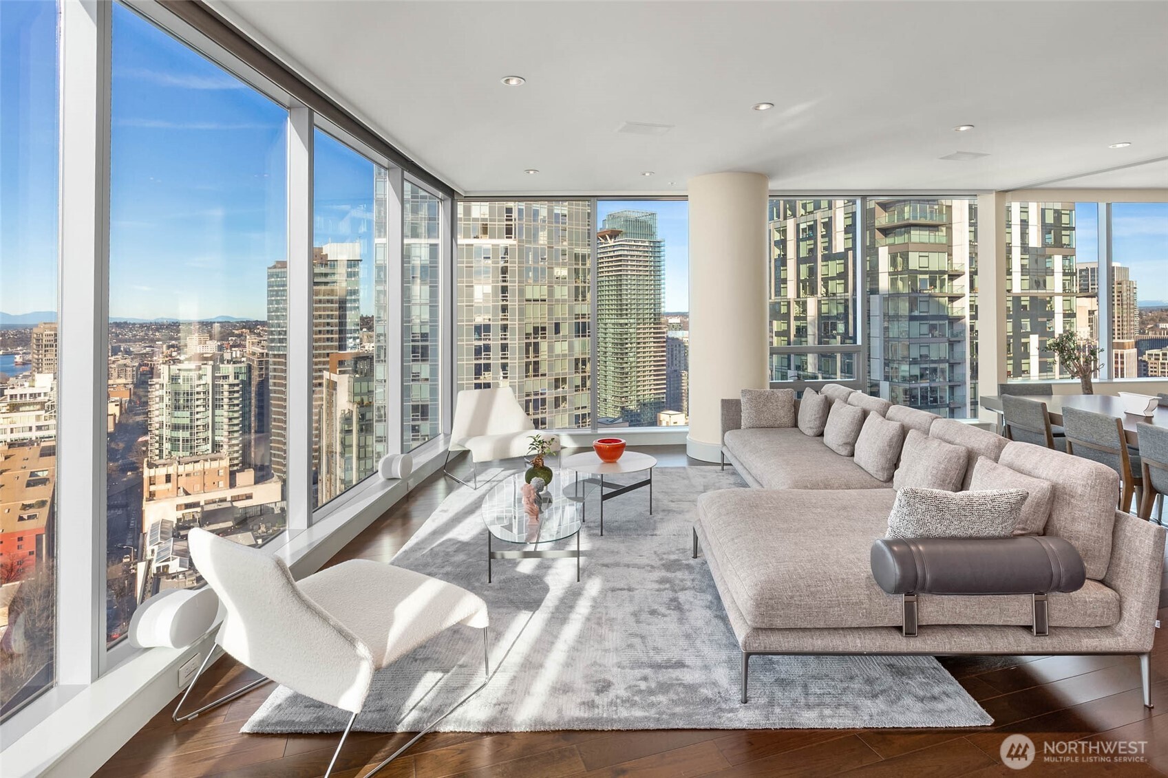 1521 2nd Avenue, Unit 3100 Seattle, WA 98101 - Photo 4 of 40 a living room with furniture and a large window