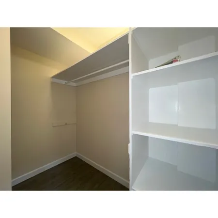a open space with cabinet in it