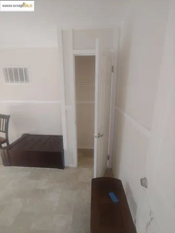 a room that has a bed in it