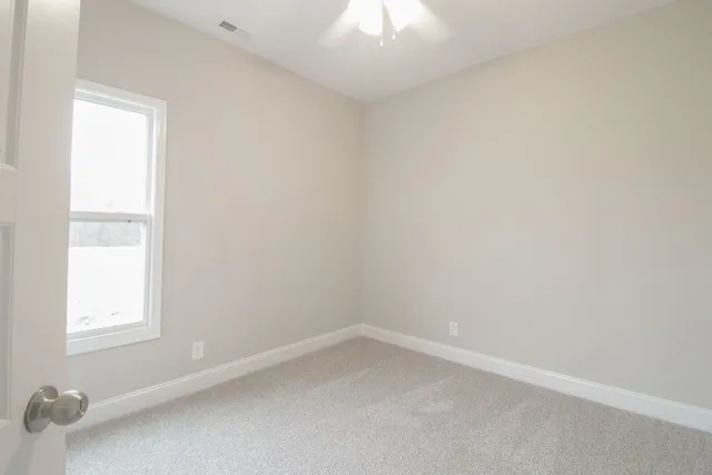 an empty room with a window