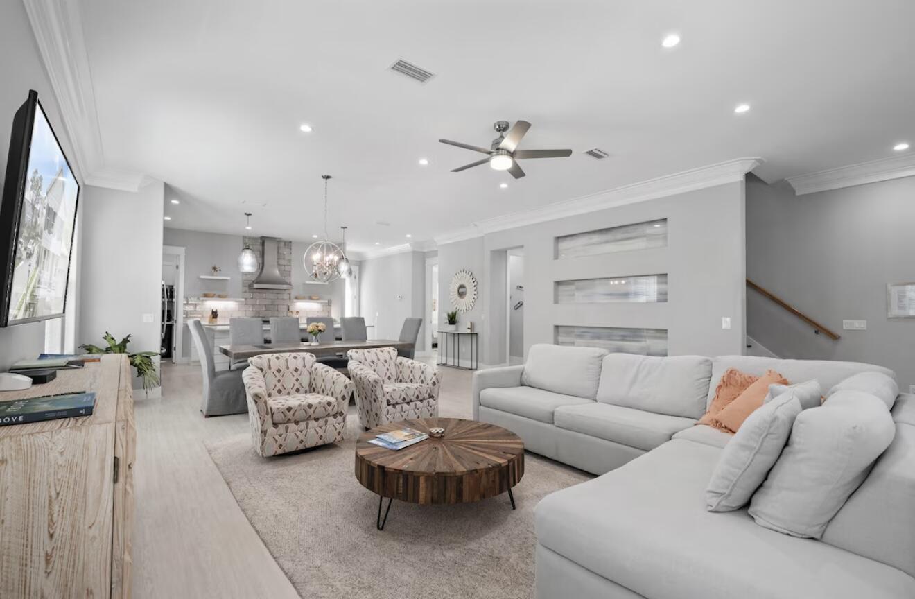 37 Grande Pointe Drive Inlet Beach, FL 32461 - Photo 5 of 58 a living room with furniture and a flat screen tv