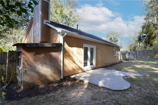 a backyard of a house