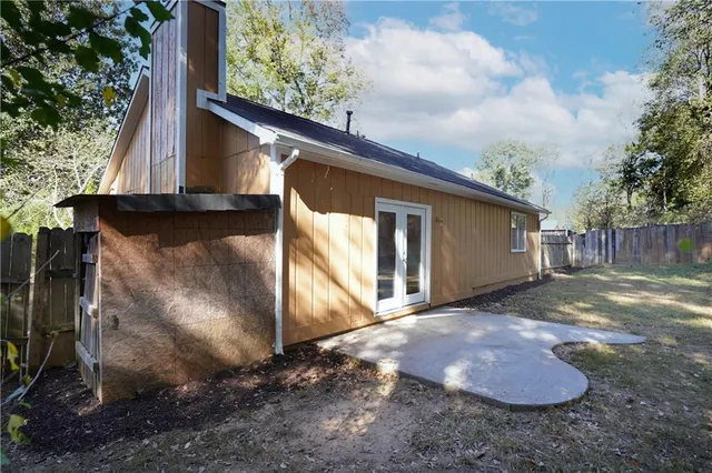 a backyard of a house