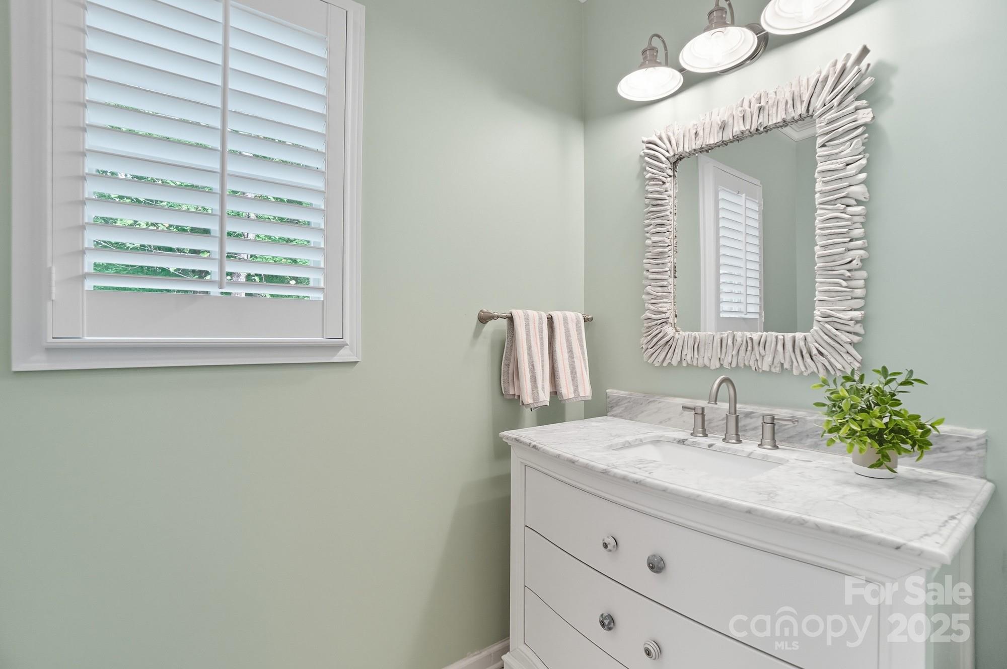 11177 Watertrace Drive Tega Cay, SC 29708 - Photo 12 of 28 a bathroom with a sink vanity and a mirror