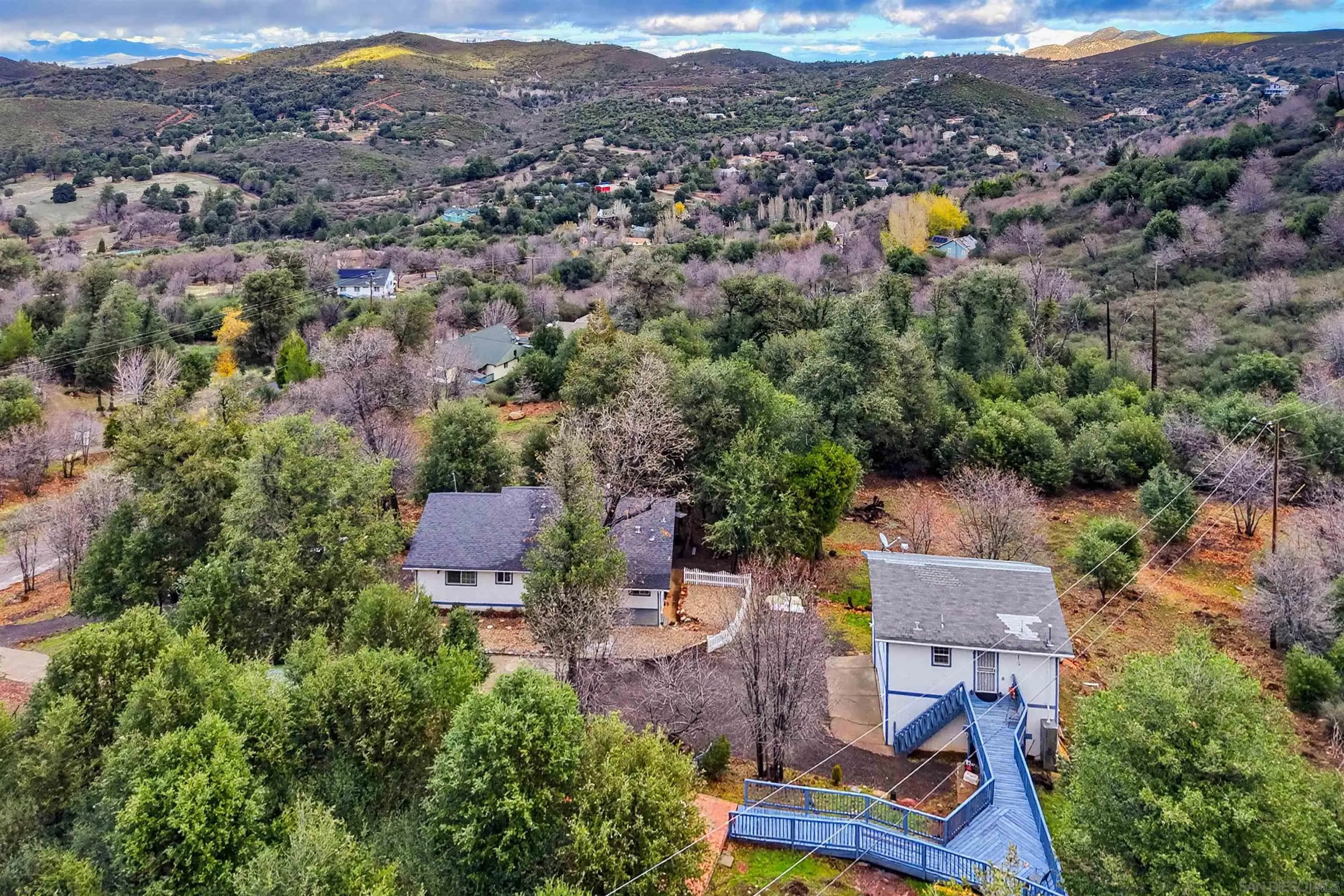 17009 Iron Springs Road Julian, CA 92036 - Photo 63 of 70 an aerial view of residential house with outdoor space and city view
