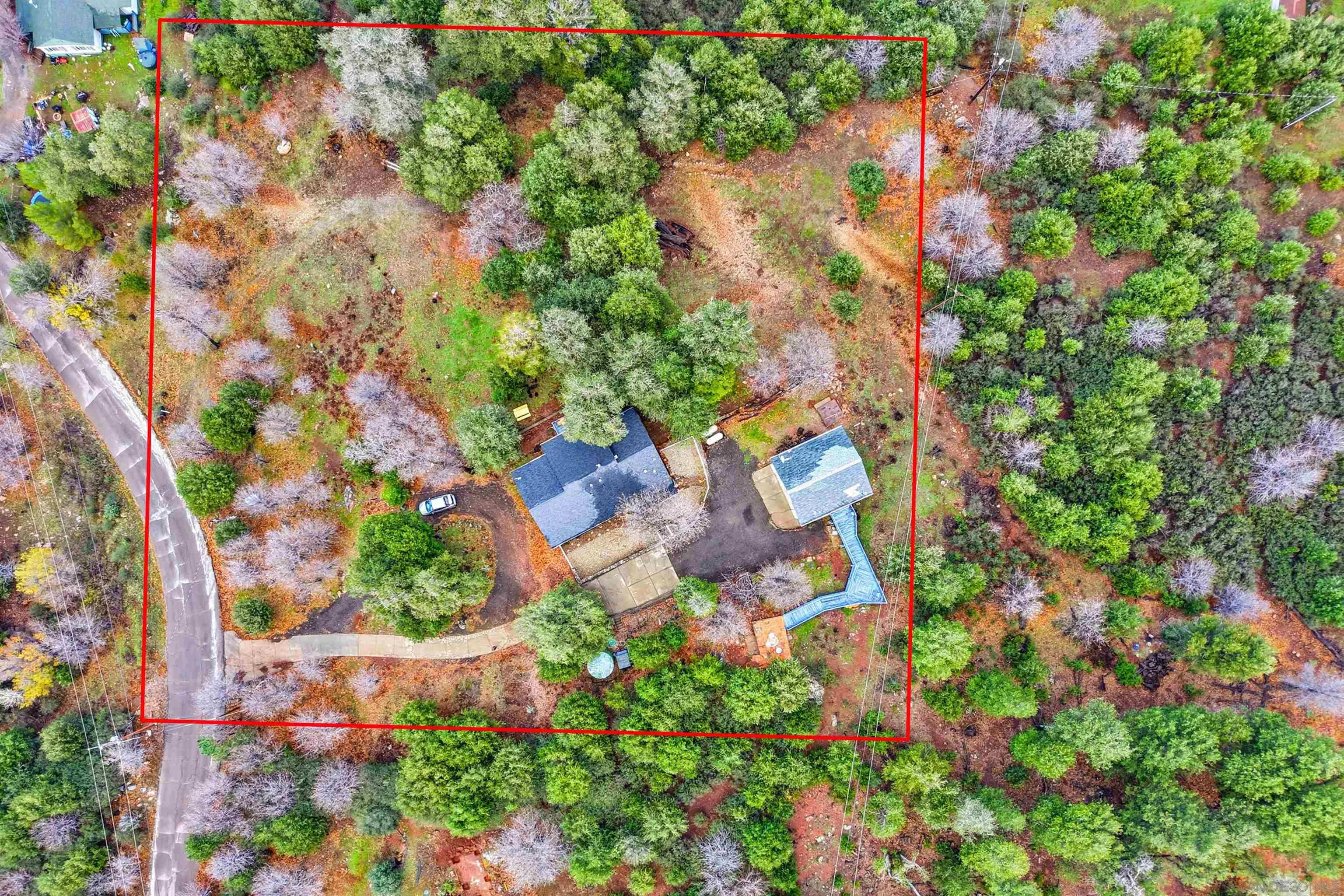 17009 Iron Springs Road Julian, CA 92036 - Photo 67 of 70 an aerial view of residential house with outdoor space and trees all around