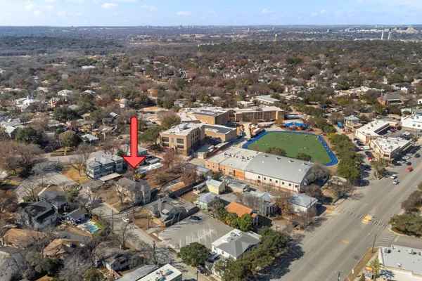 an aerial view of multiple house