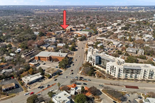 an aerial view of a city