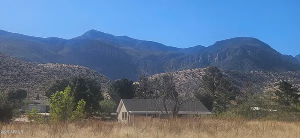 a view of a house with a mountain forest