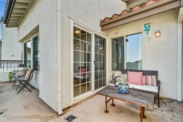 a outdoor space with furniture