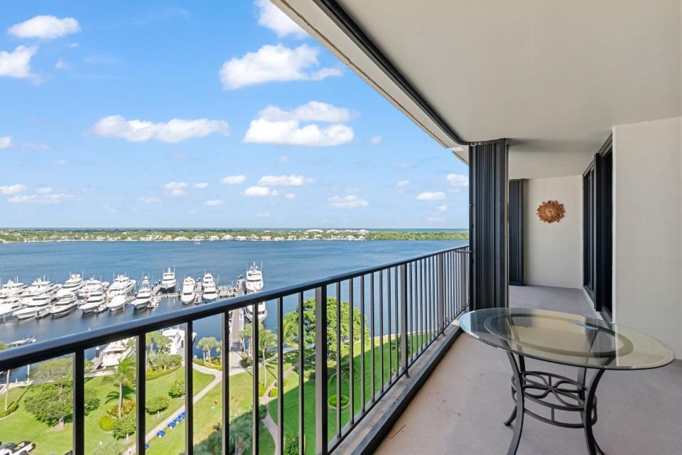 136 Lakeshore Drive, Unit PH10 North Palm Beach, FL 33408 - Photo 13 of 38 a view of a balcony with an ocean view