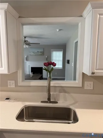 a close view of sink and tap