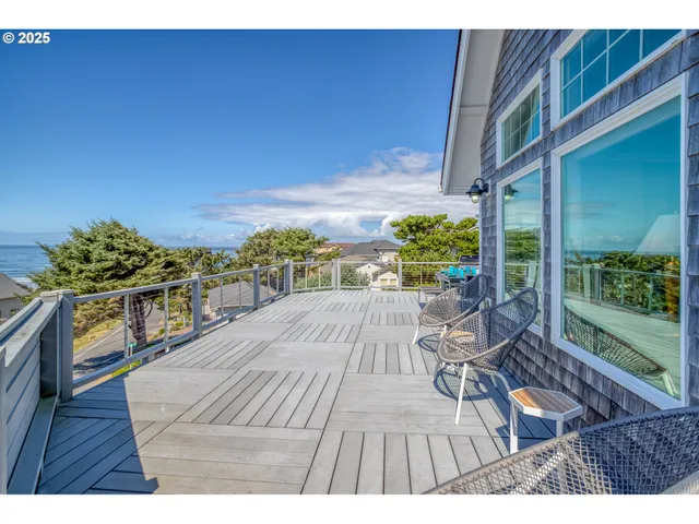 a view of roof deck with patio