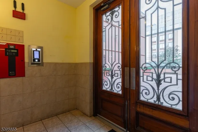 a view of a door and an outdoor space