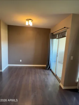 a view of small space with empty racks