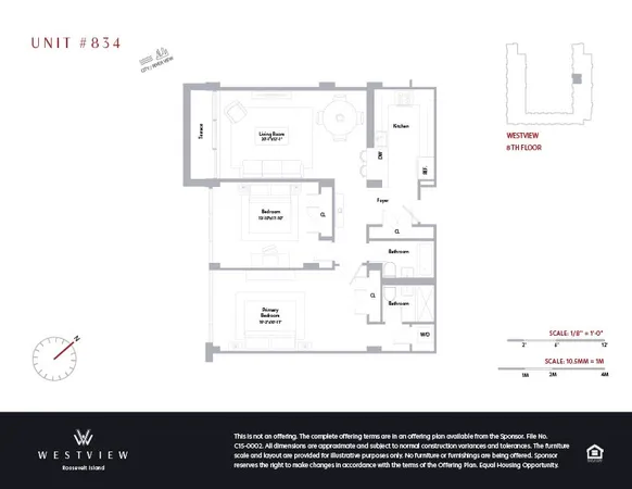 $1,175,000 | 625 Main Street, Unit 834 | Roosevelt Island