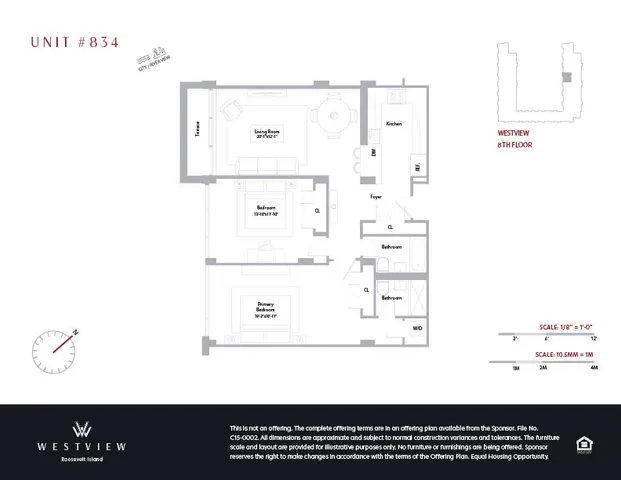 $1,175,000 | 625 Main Street, Unit 834 | Roosevelt Island