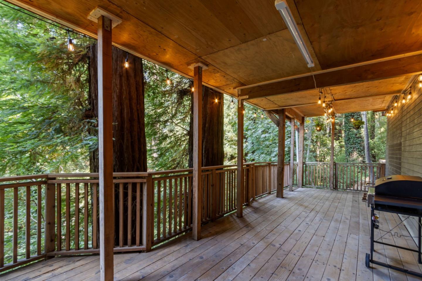 320 Fireside Road Boulder Creek, CA 95006 - Photo 31 of 36 a view of a porch with wooden floor