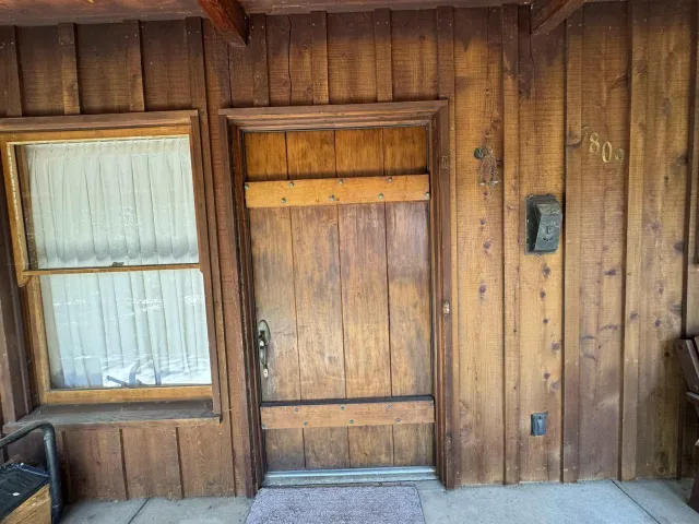 a view of front door