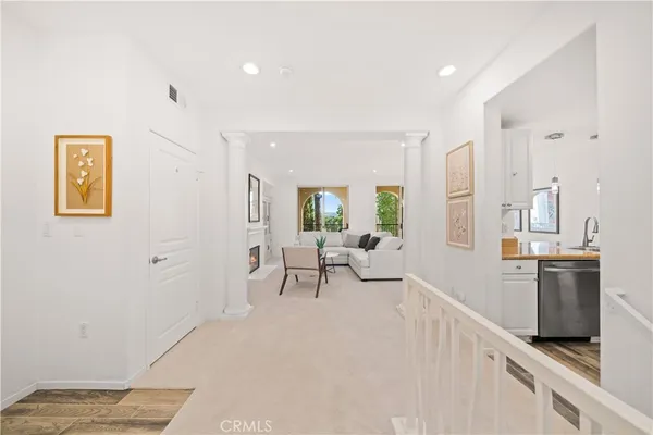 a living room with furniture and a couch