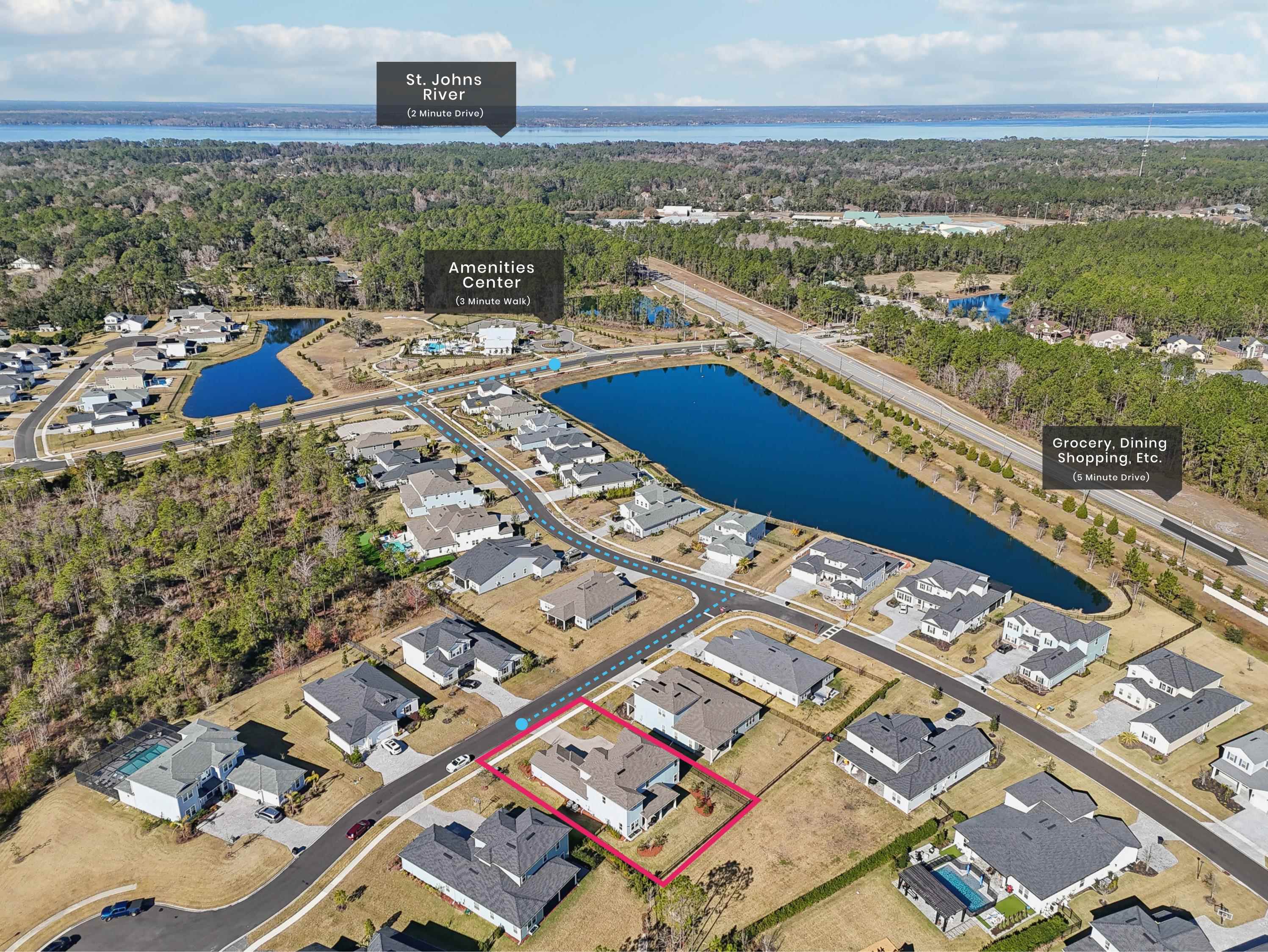 57 Sunset Ridge Court St. Johns, FL 32259 - Photo 71 of 79 an aerial view of residential building with an ocean view