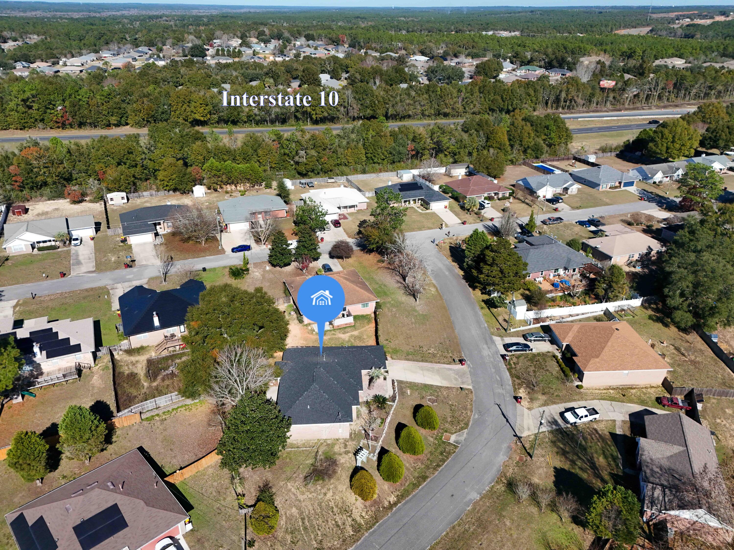 5200 Whitehurst Lane Crestview, FL 32536 - Photo 9 of 49 an aerial view of a houses with outdoor space