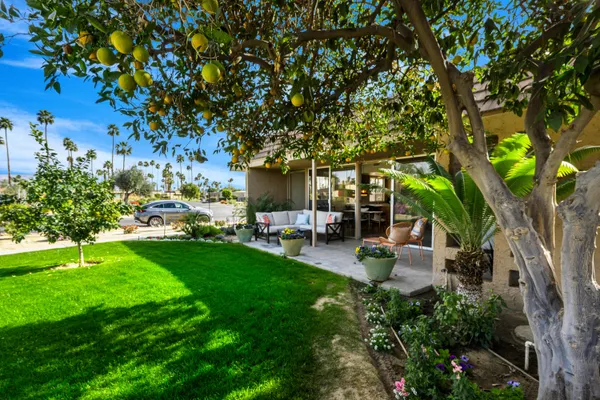 a living room with furniture ceiling fan and a rug