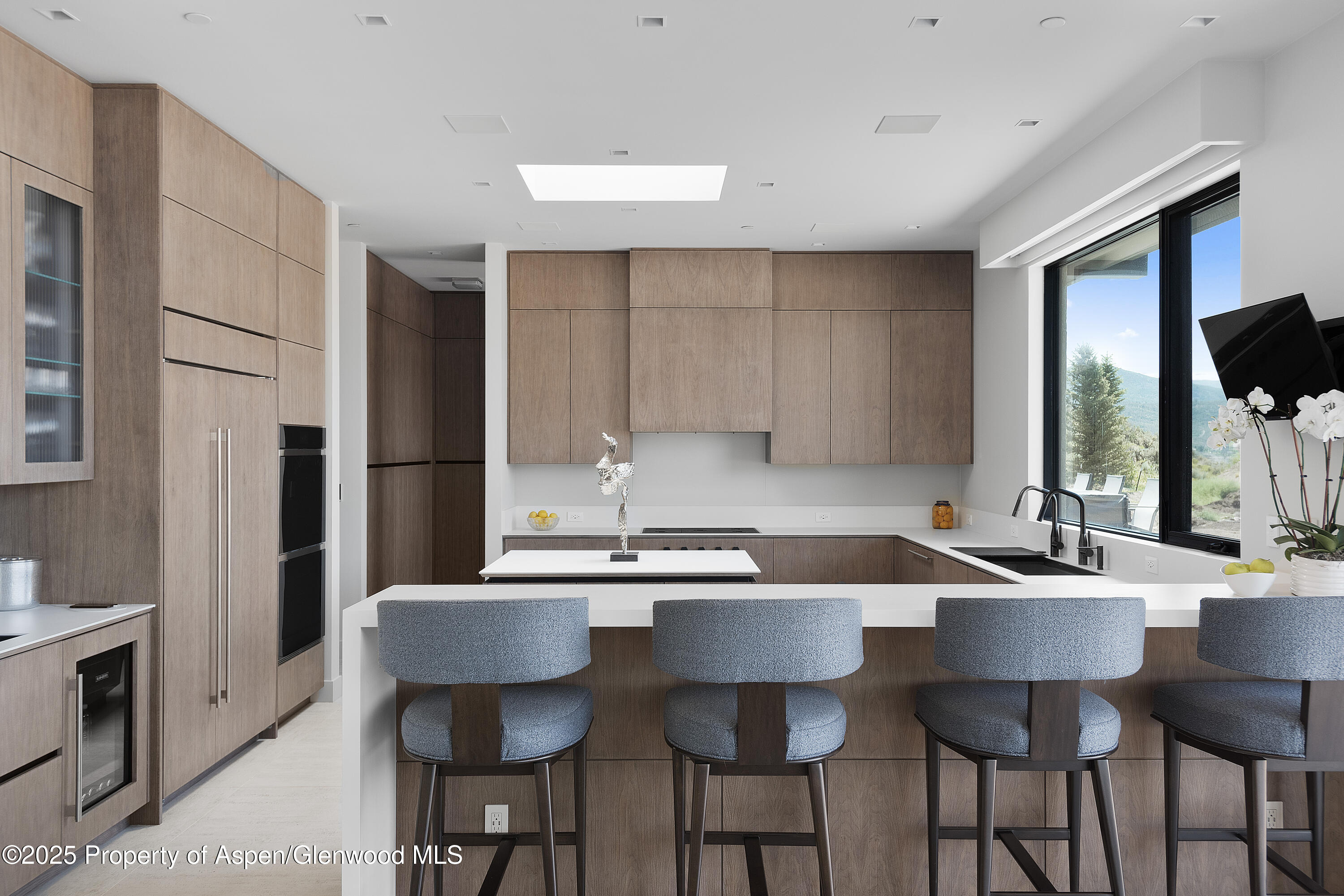 6890 East Sopris Creek Road Snowmass, CO 81654 - Photo 18 of 40 a kitchen with stainless steel appliances a sink and cabinets