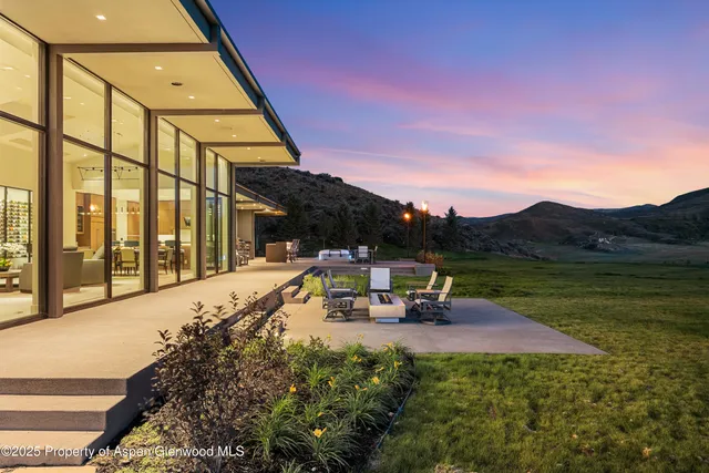a view of a lake with mountains in the background