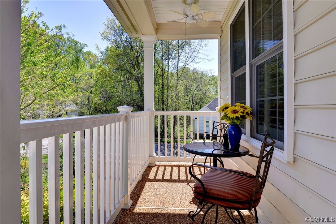 232 Beeston Fields Williamsburg, VA 23188 - Photo 3 of 39 a view of a patio with a table chairs and a potted plant