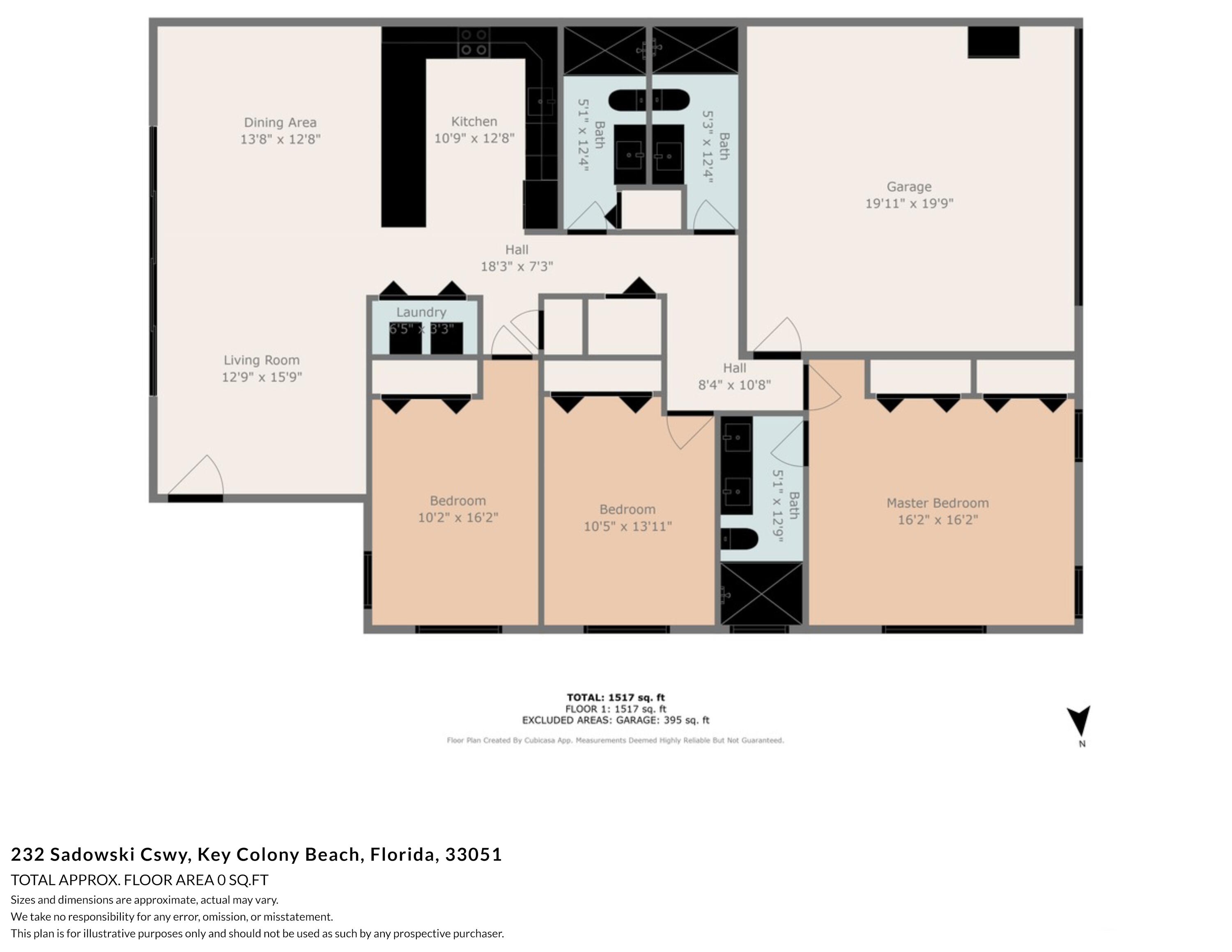 232 Sadowski Key Key Colony Beach, FL 33051 - Photo 71 of 71 Floor Plan (Approximate)