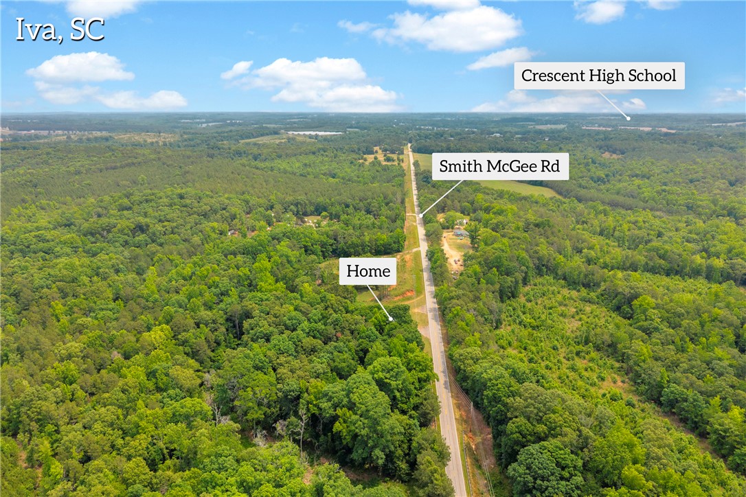 3030 Smith McGee Road Iva, SC 29655 - Photo 46 of 46 Vast, verdant landscape surrounds a secluded property, offering privacy and natural beauty.