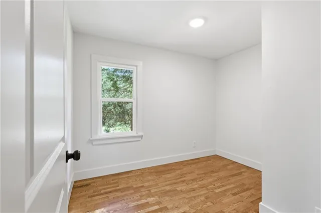 an empty room with a window