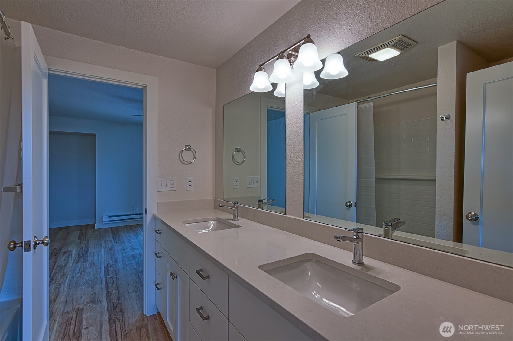 120 124th Street Southwest, Unit C8 Everett, WA 98204 - Photo 23 of 30 a bathroom with a sink double vanity and a mirror